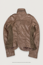 Jacket back with raised collar