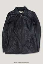 Jones New York leather jacket front preview
