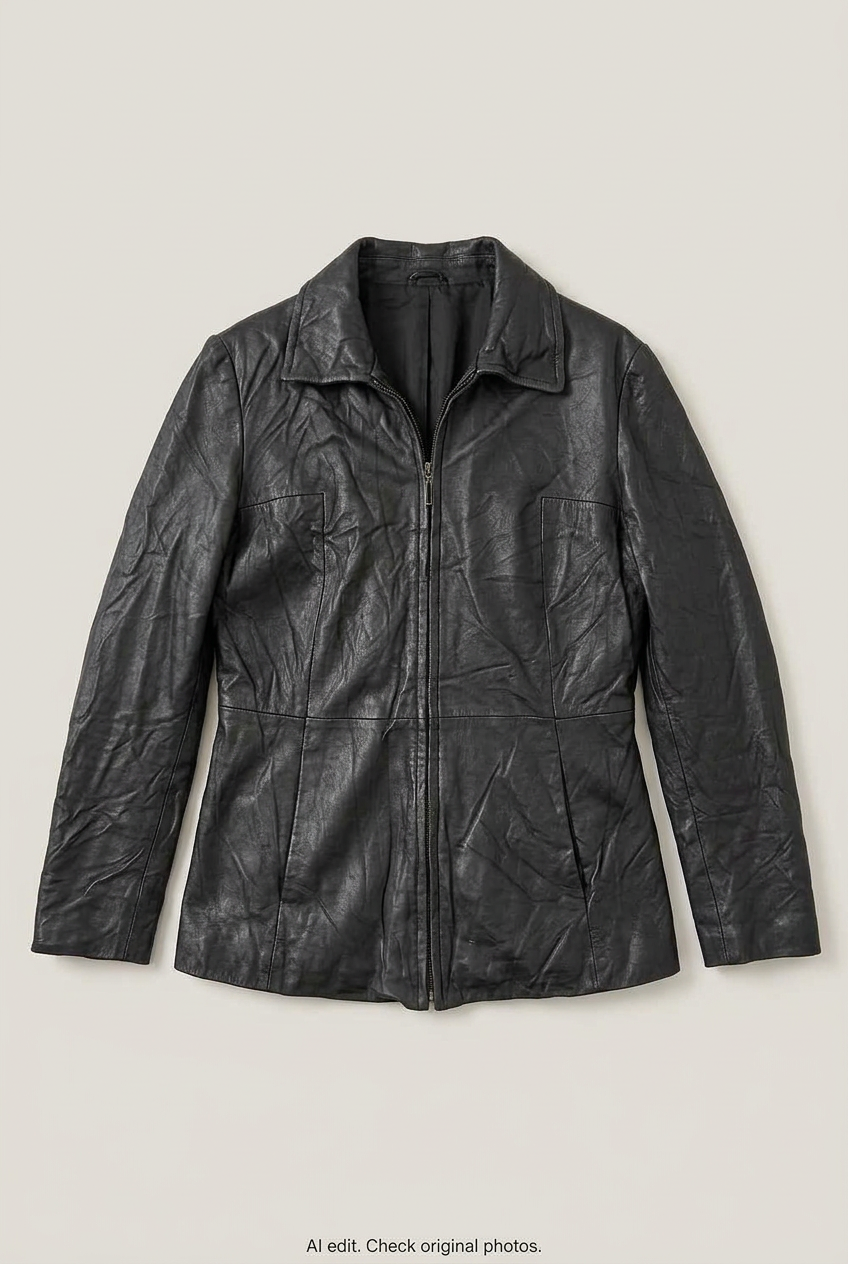 Manteaux Manteaux leather jacket front preview