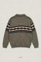 Marled collared sweater back preview