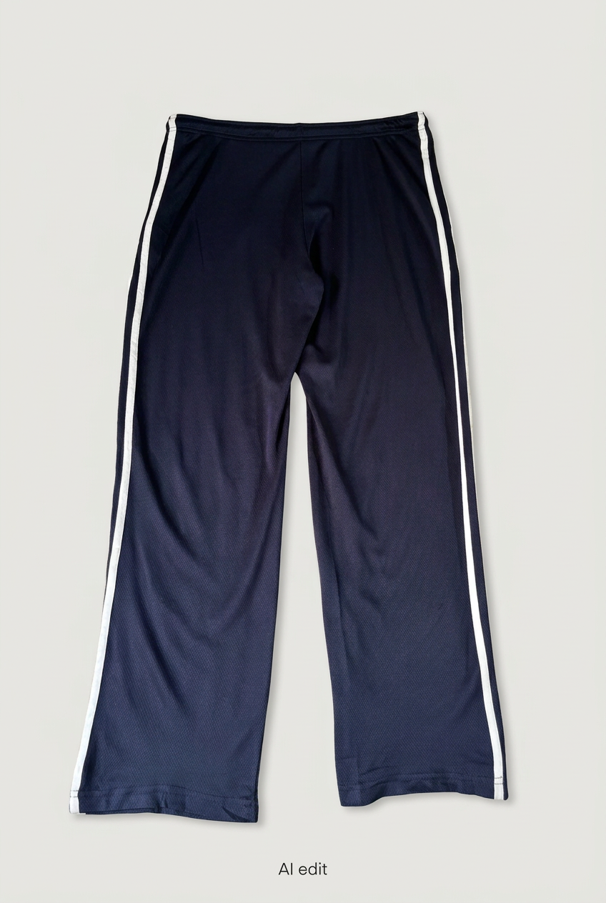 Navy striped trousers back preview