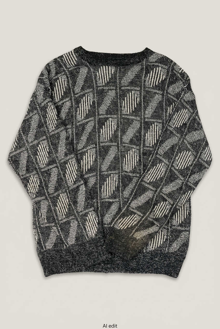 New Era geometric sweater folded-sleeve preview