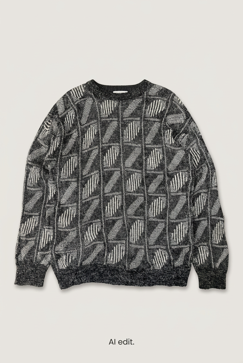 New Era geometric sweater full-view preview