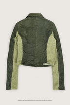 Olive jacket styled back view