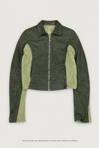 Olive jacket styled front view