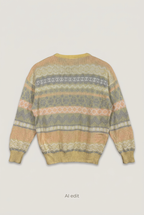 Pastel geometric sweater back preview