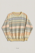 Pastel geometric sweater front preview