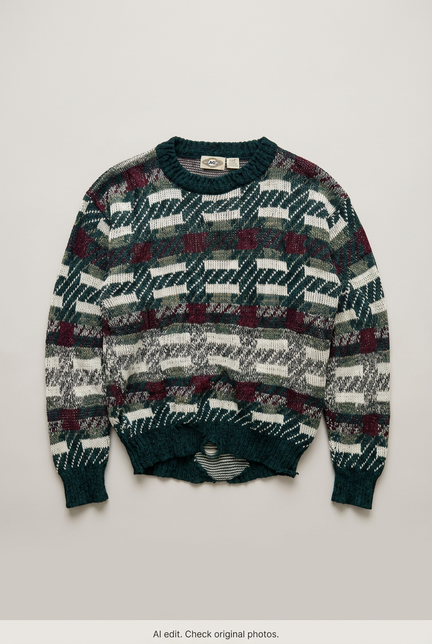 Patterned sweater front preview