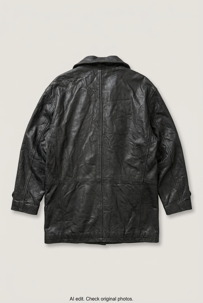 Pelle Studio double-breasted coat back preview