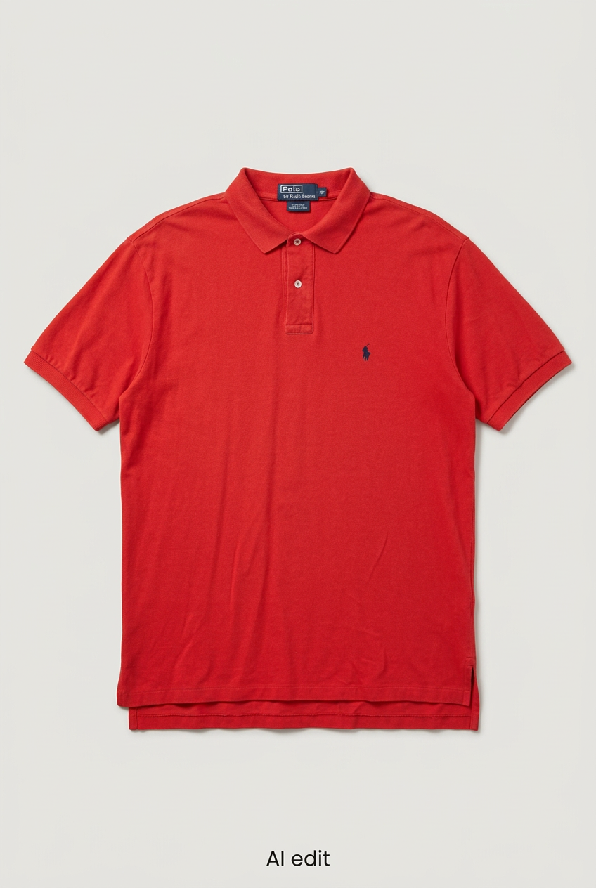 Red Ralph Lauren polo front preview