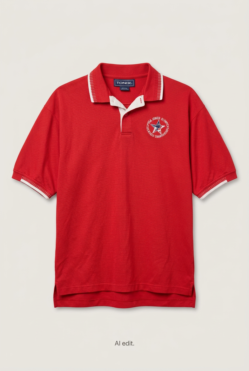 Red Tonix polo front preview