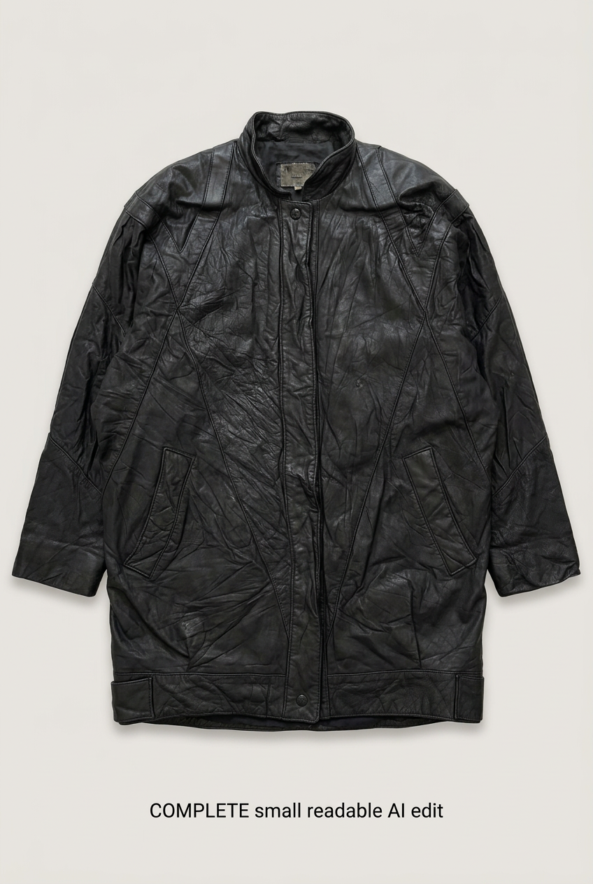 Revised black stand-collar jacket front preview