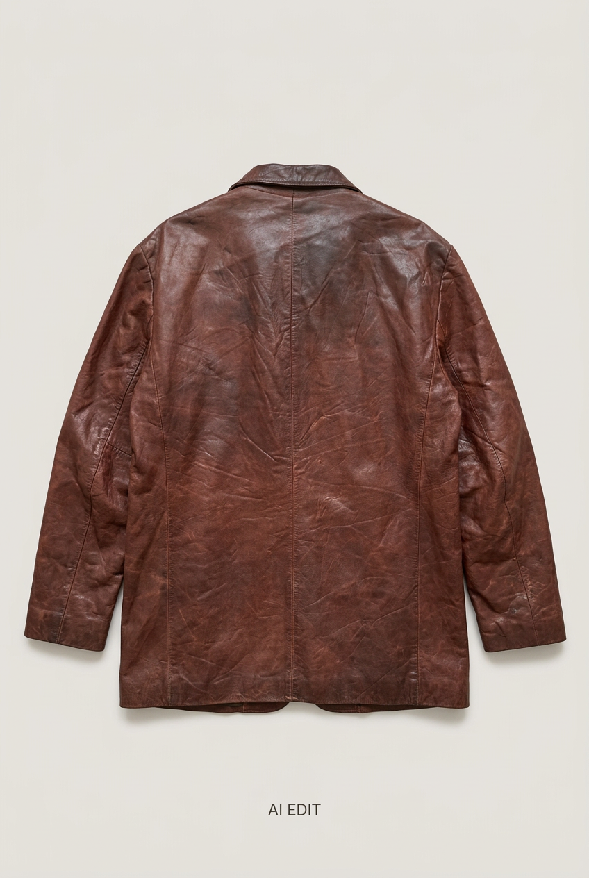 Revised brown Pelle Studio blazer back preview