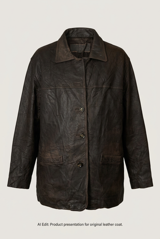 Leather Jackets Oversized Dark brown