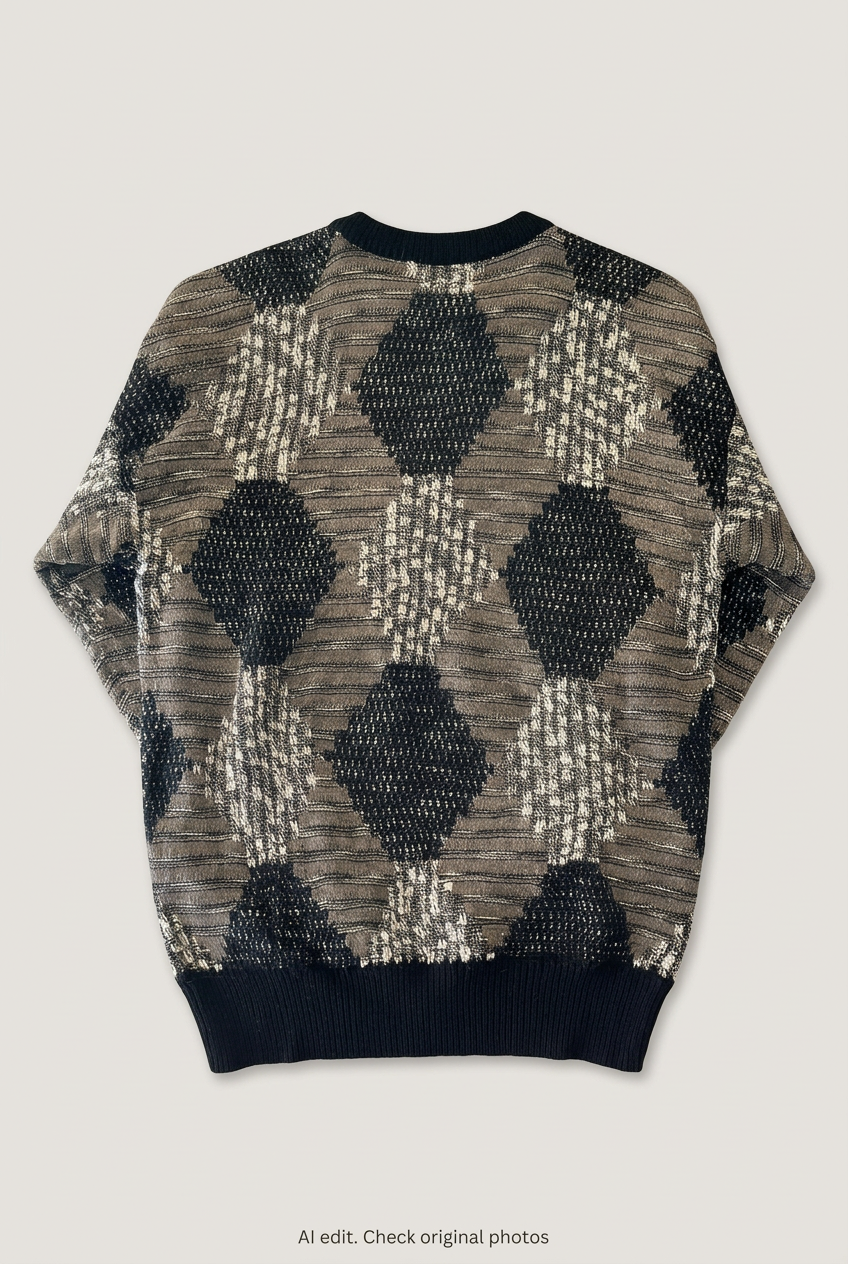 Spettro diamond-pattern sweater back preview