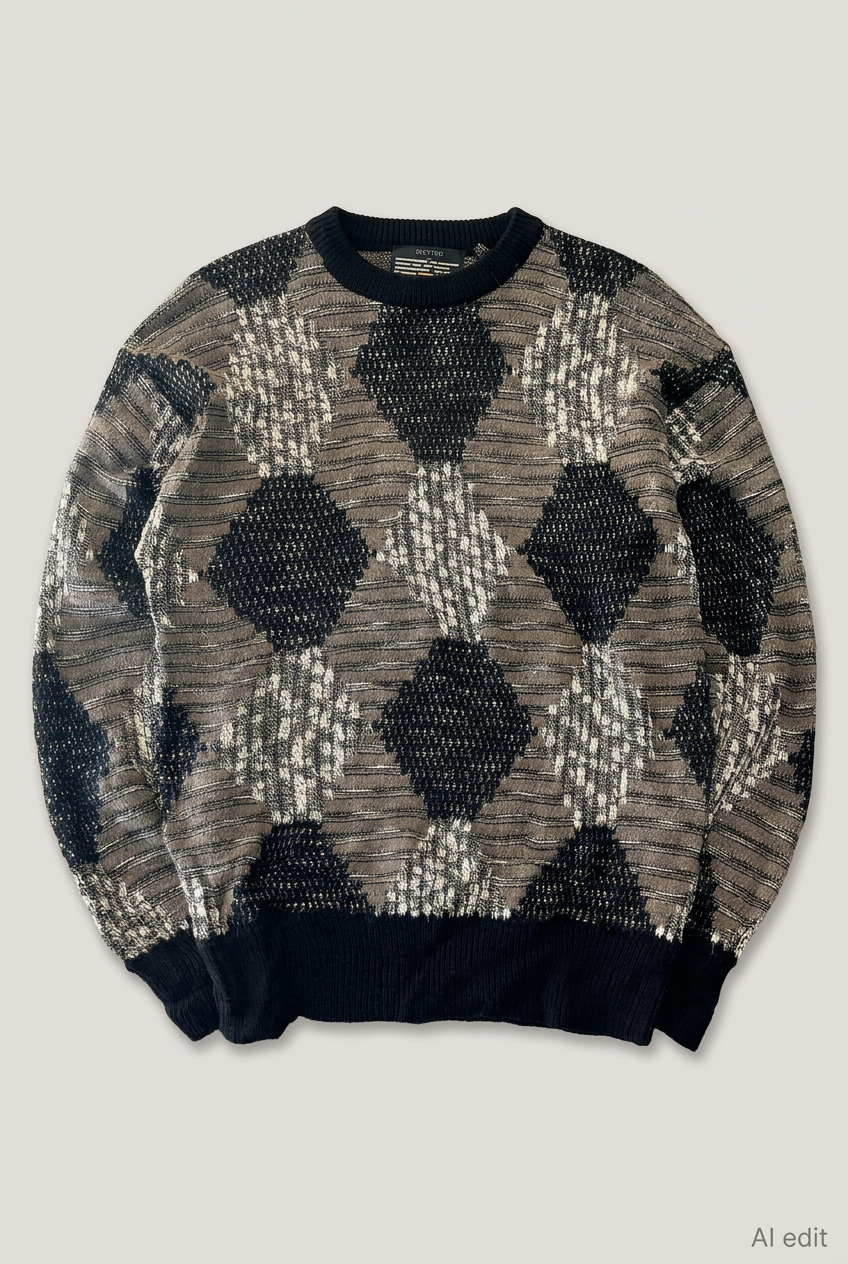 Spettro diamond-pattern sweater front preview