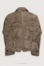 Taupe-grey PELLE CUIR jacket styled back