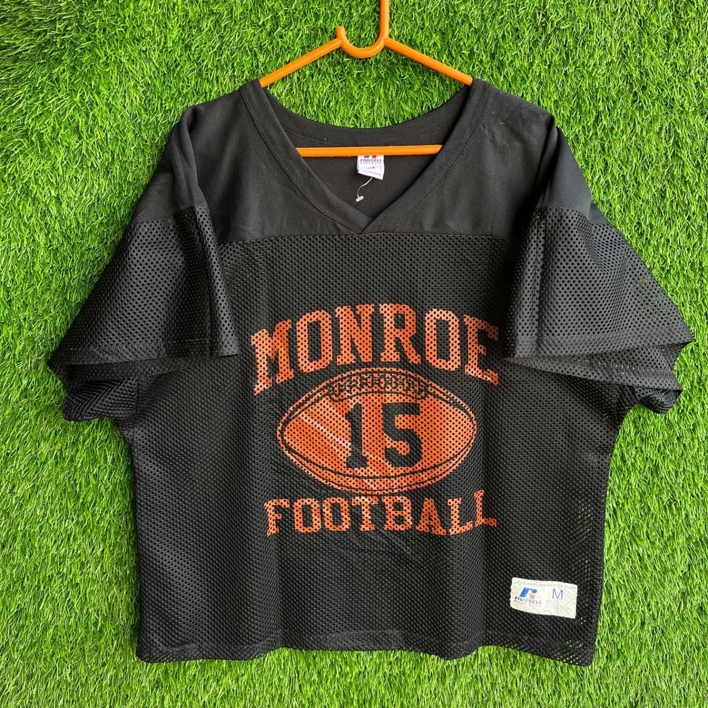 NFL Monroe football Mesh cropped (Oversized Half sleeve T Shirt or jersey unisex)