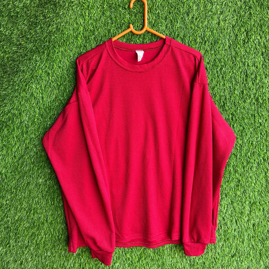 Roundneck Maroon Plain T shirt (Oversized Full sleeve T Shirt or jersey unisex)