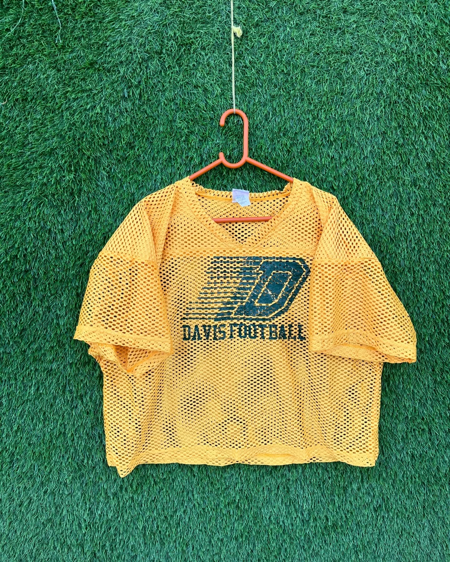 Cropped Mesh Jersey Davis Football (Oversized Half sleeve T Shirt or jersey unisex) - Thrift Wallet