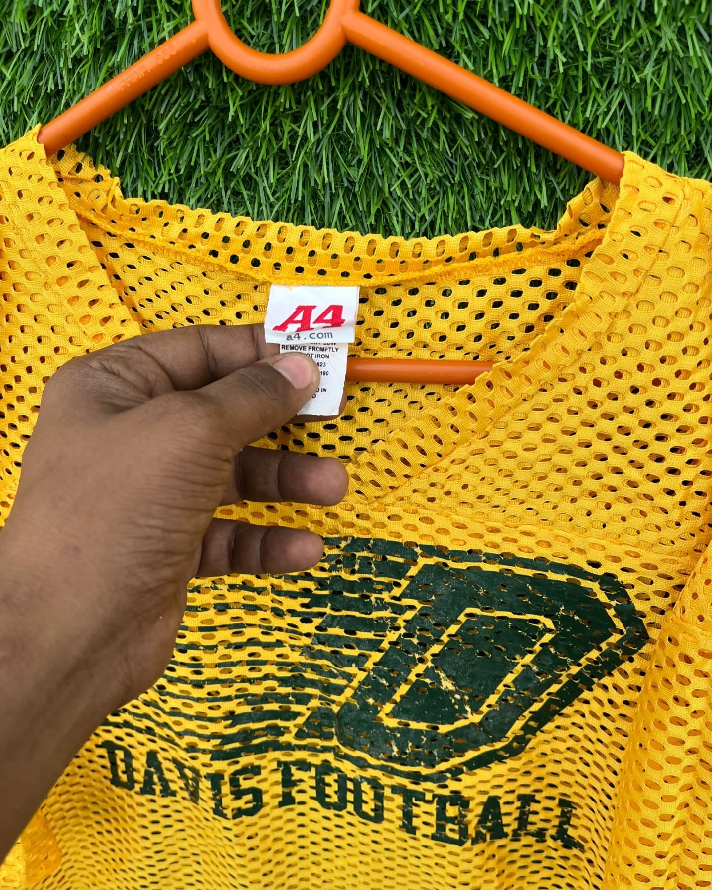 Cropped Mesh Jersey Davis Football (Oversized Half sleeve T Shirt or jersey unisex) - Thrift Wallet
