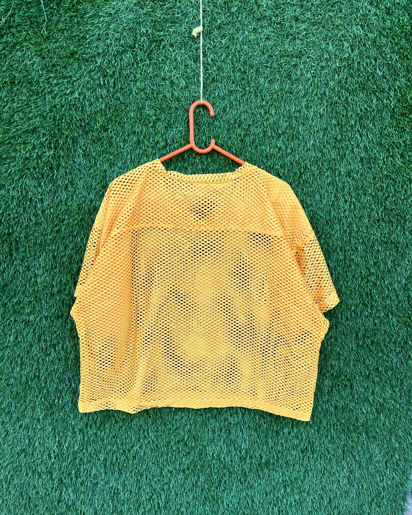 Cropped Mesh Jersey Davis Football (Oversized Half sleeve T Shirt or jersey unisex) - Thrift Wallet