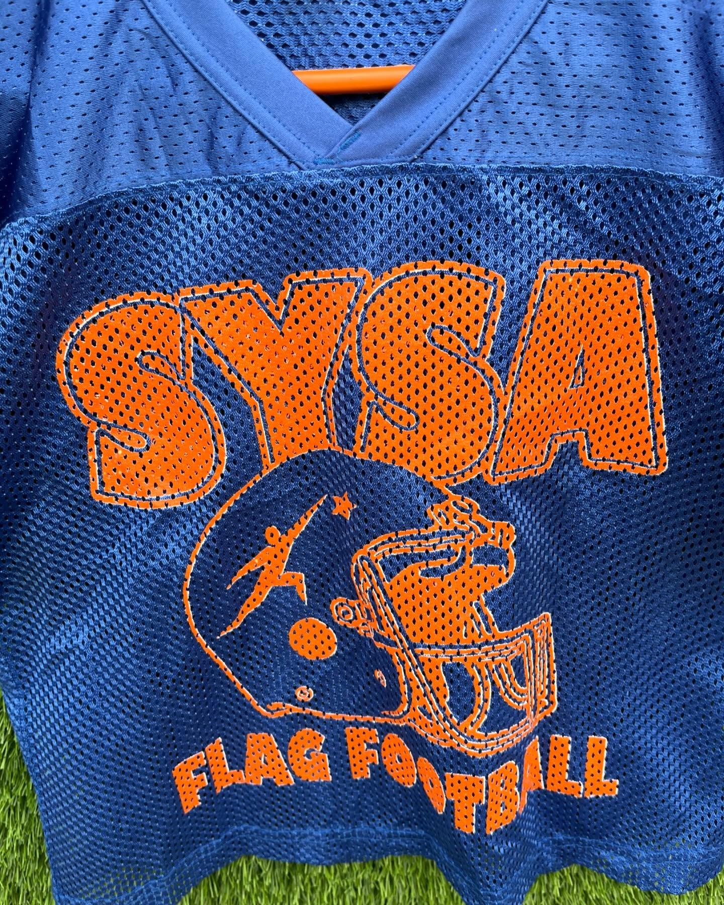Cropped Mesh Jersey Sysa Flag Football (Oversized Half sleeve T Shirt or jersey unisex) - Thrift Wallet