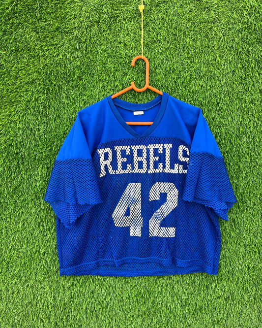 Cropped Mesh Jersey rebels 42 (Oversized Half sleeve T Shirt or jersey unisex)