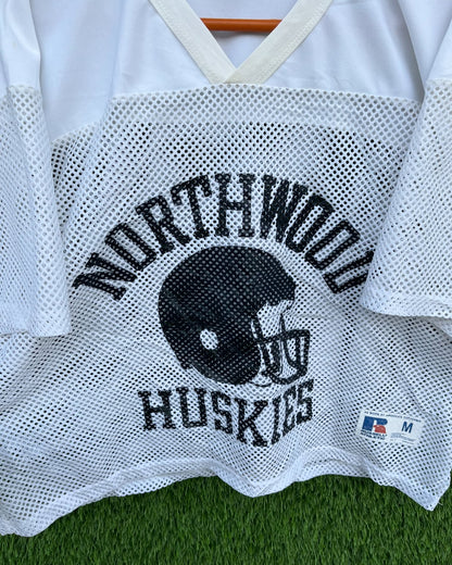 Cropped Mesh Jersey Northwood Huskies (Oversized Half sleeve T Shirt or jersey unisex)