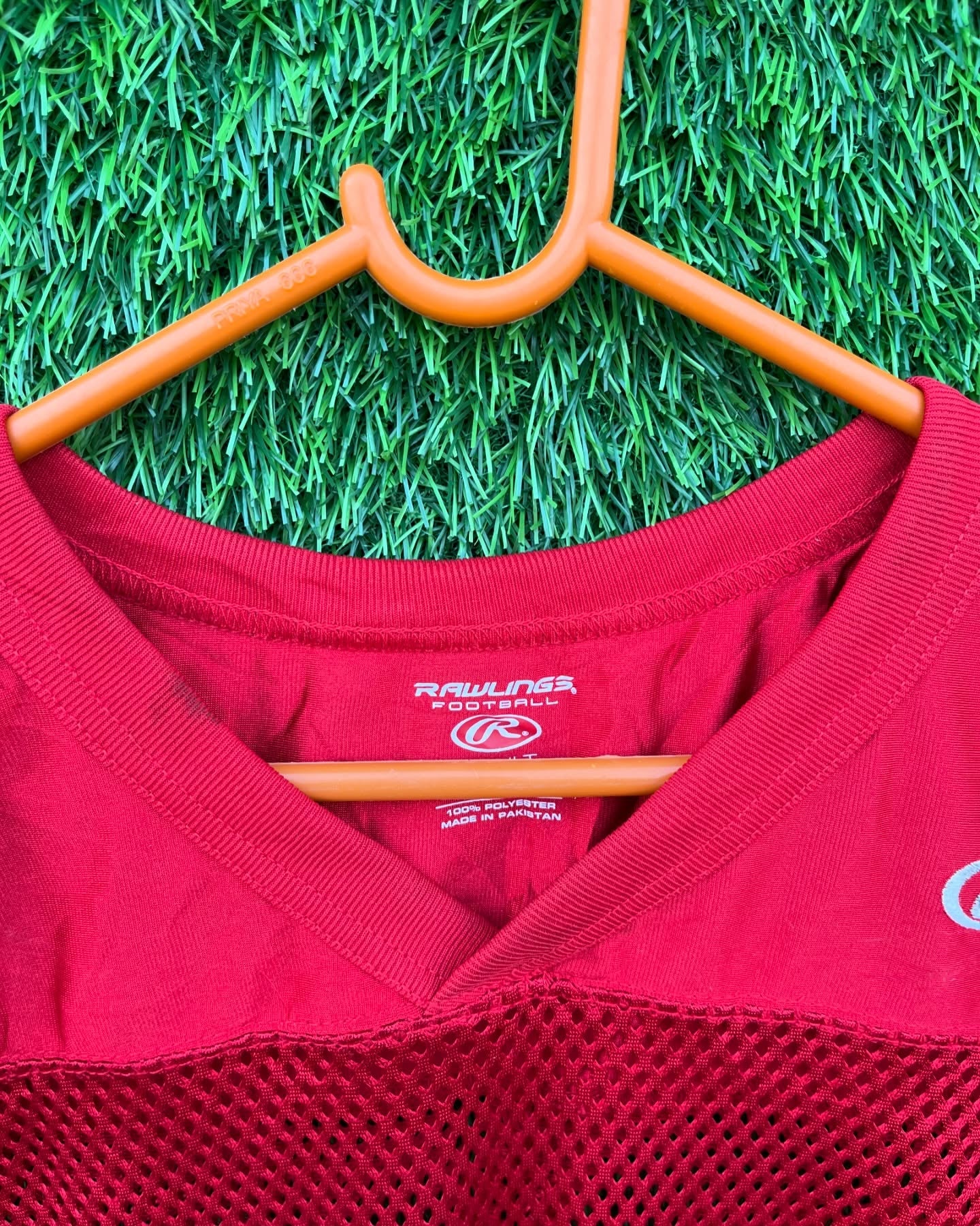 Cropped Mesh Jersey RAWLING PLAIN RED (Oversized Half sleeve T Shirt or jersey unisex) - Thrift Wallet