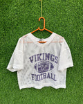 Cropped Mesh Jersey Vikings Football (Oversized Half sleeve T Shirt or jersey unisex) - Thrift Wallet