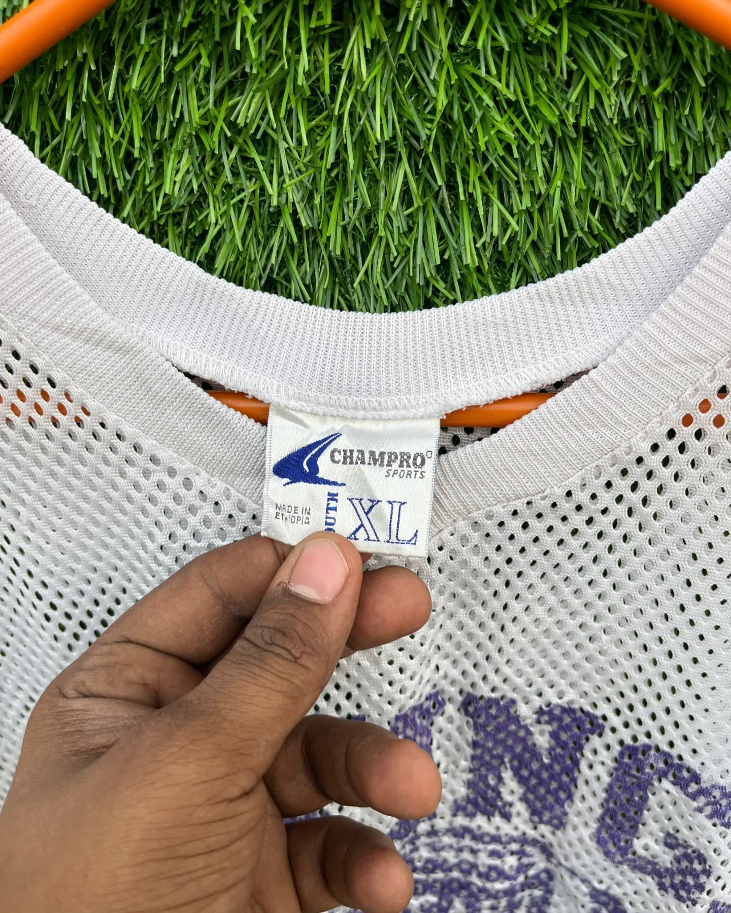 Cropped Mesh Jersey Vikings Football (Oversized Half sleeve T Shirt or jersey unisex) - Thrift Wallet