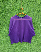 Cropped Mesh Jersey Fab Knit (Oversized Half sleeve T Shirt or jersey unisex) - Thrift Wallet