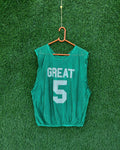 Cropped Mesh Jersey GREAT 5 (Oversized  sleeveless T Shirt or jersey unisex) - Thrift Wallet