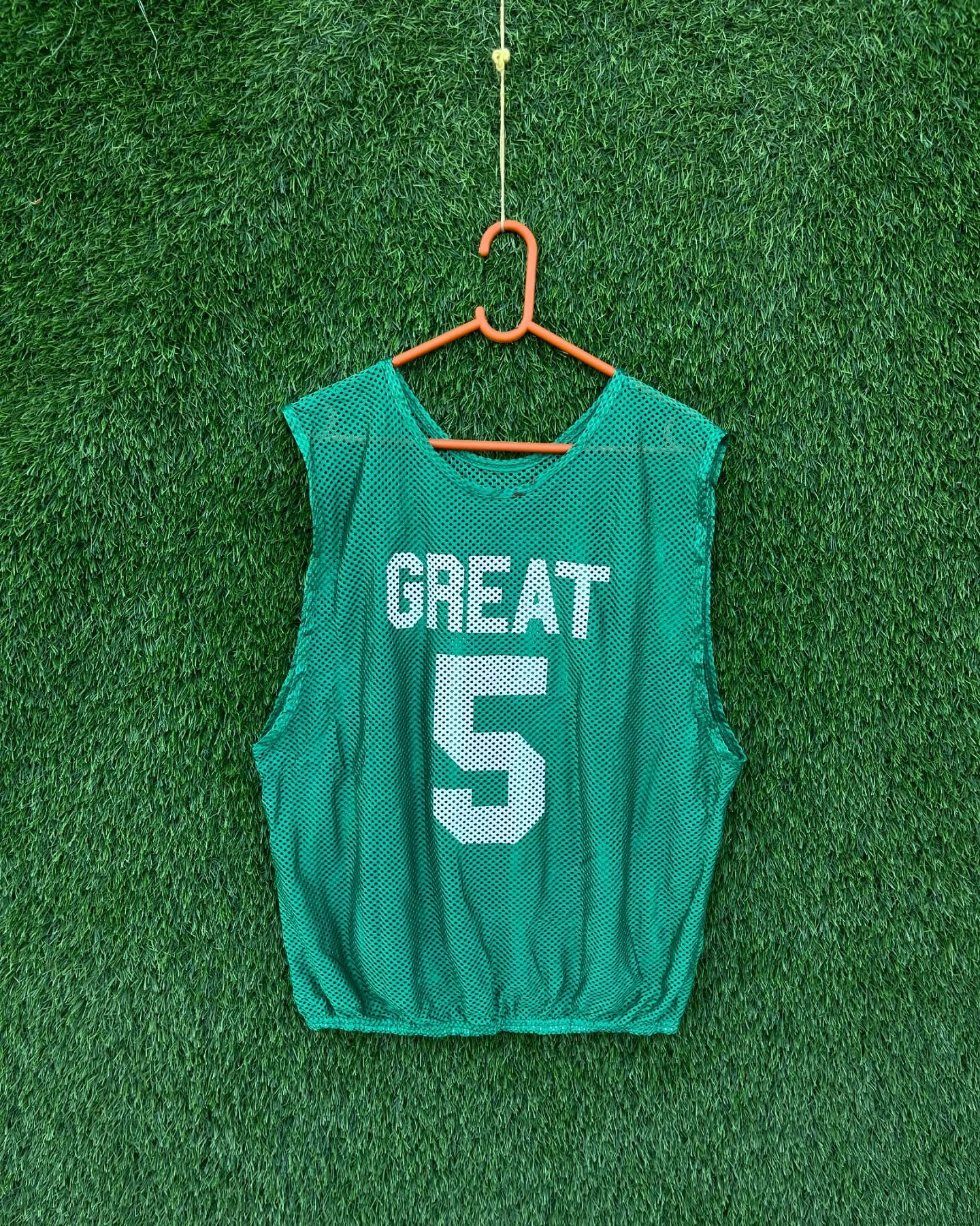 Cropped Mesh Jersey GREAT 5 (Oversized  sleeveless T Shirt or jersey unisex) - Thrift Wallet