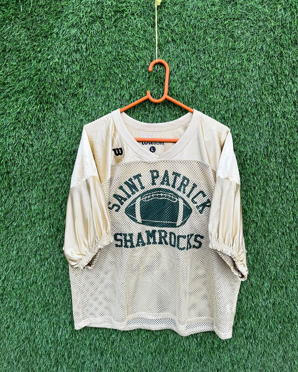 Saint Patrick Cropped Mesh Jersey (Oversized Half sleeve T Shirt or jersey unisex) - Thrift Wallet