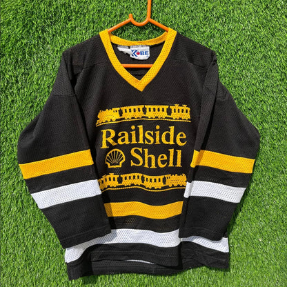 Ice hockey railside 11 (Oversized Full Sleeve Ice hockey T Shirt or jersey unisex)