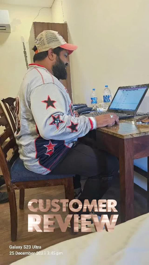 A Thrift Wallet customer with their piece