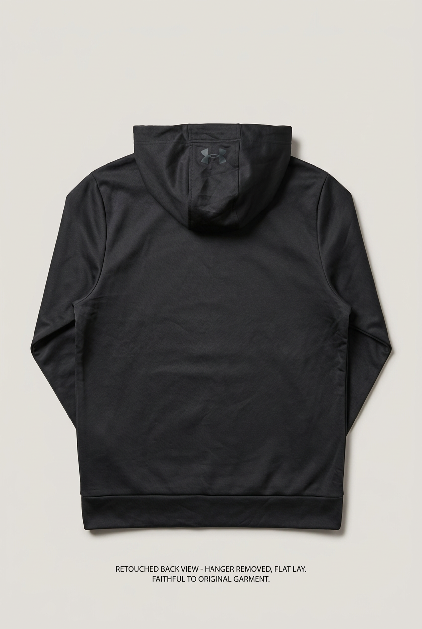 Under Armour black zip hoodie back preview