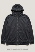 Under Armour black zip hoodie front preview