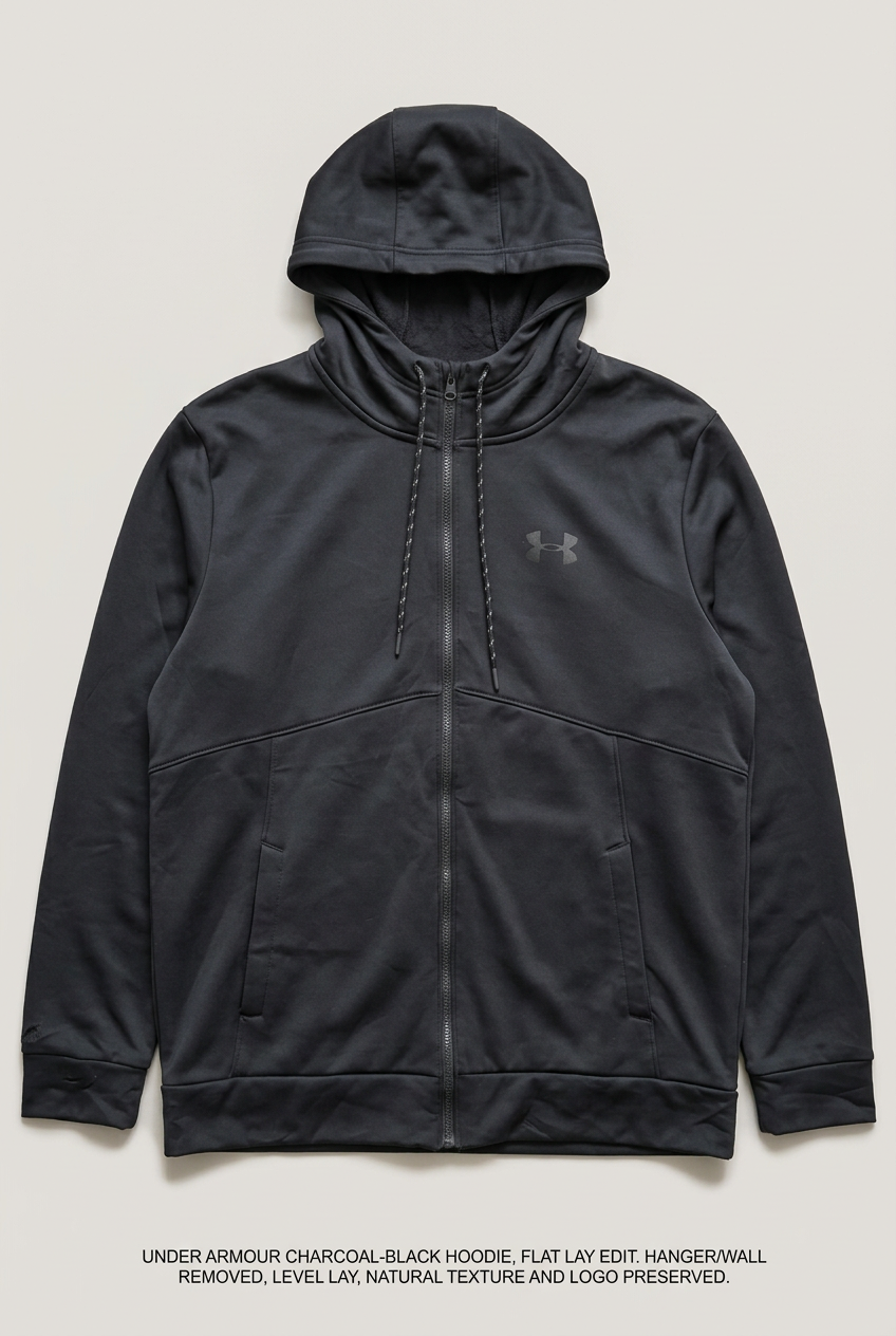 Under Armour black zip hoodie front preview
