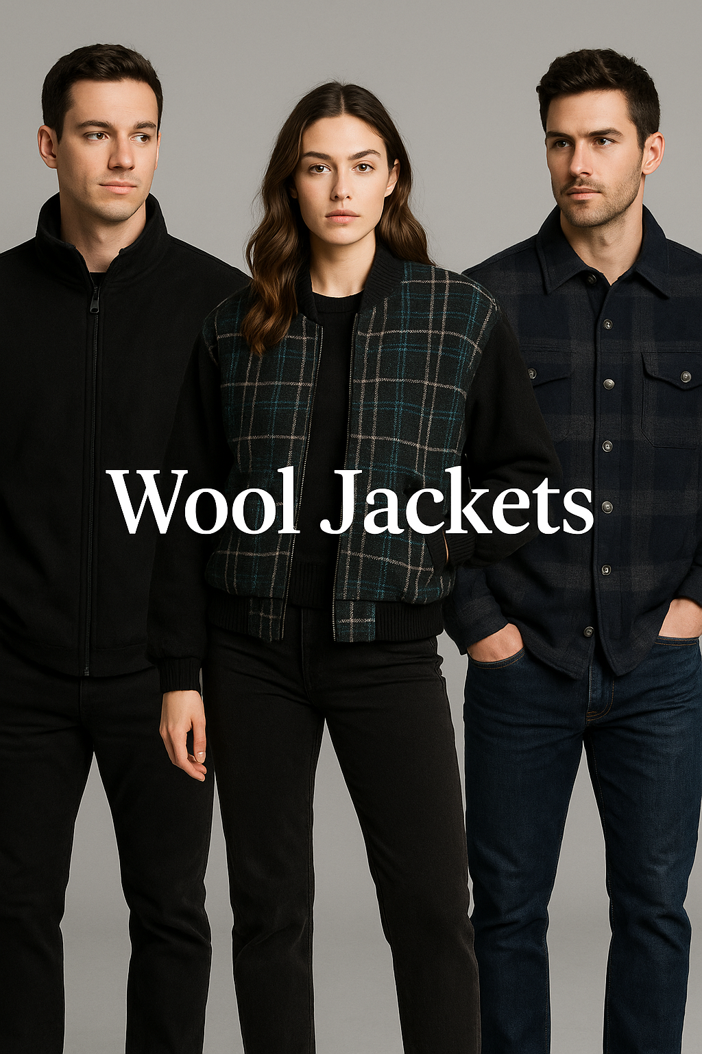 Updated Wool Jackets with centered title