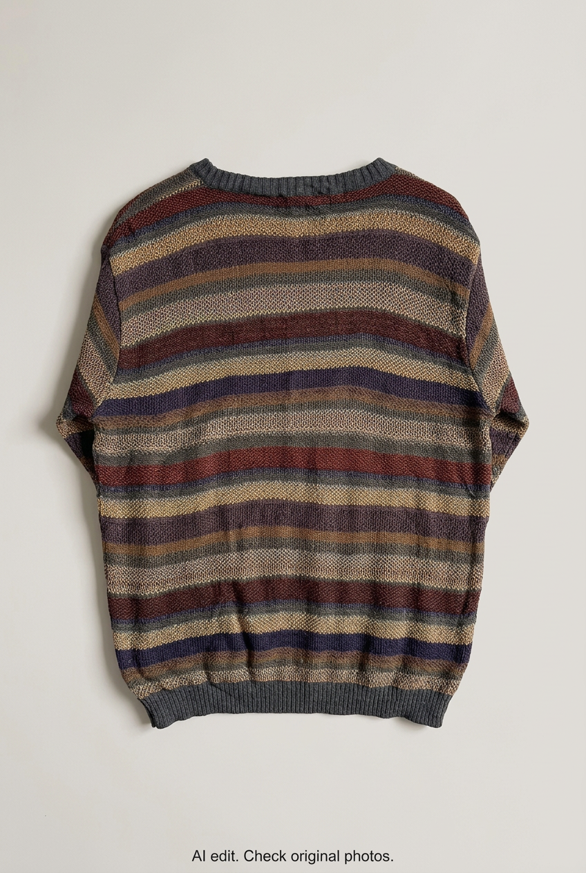Van Heusen striped sweater back preview